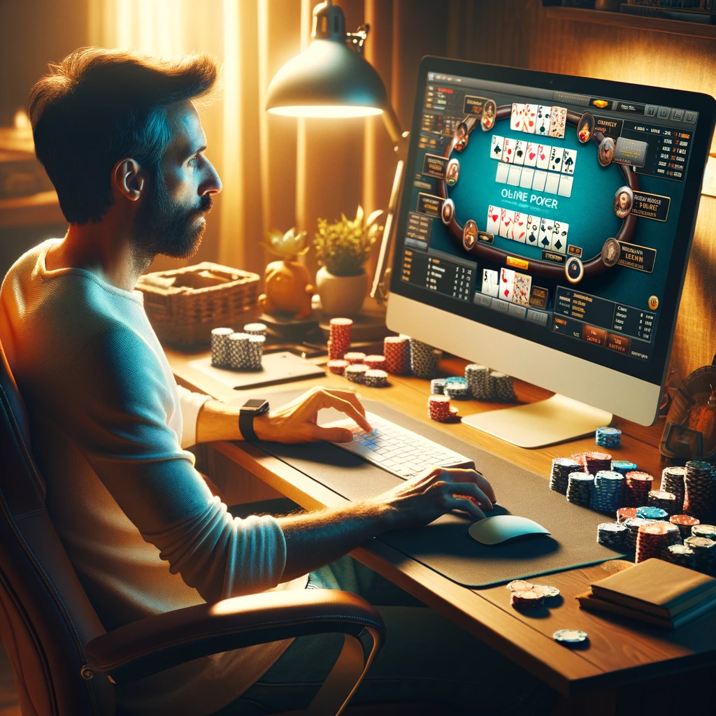 Il joue sur un site de poker en ligne